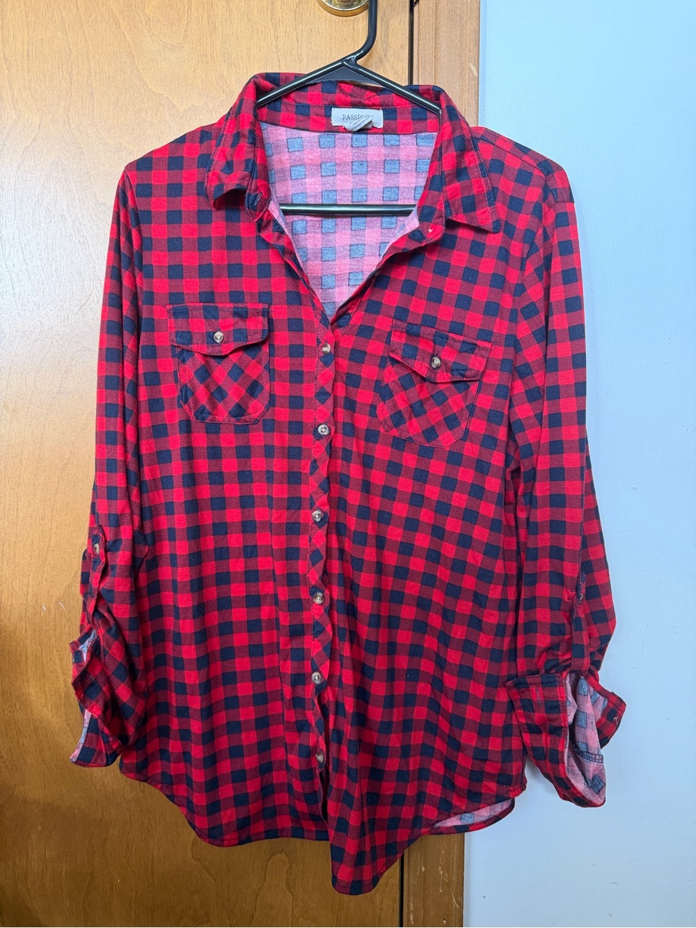 Passport Red and Black Plaid Button-Down Shirt